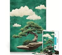 Rompecabezas de 1000 Piezas Árbol bonsái con Nubes Juego Divertido y Estimulante para la Mente,Ideal para Momentos de Ocio y Navidad 38x52cm