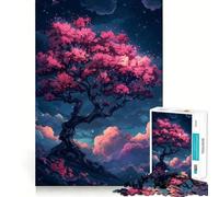 Rompecabezas de 1000 Piezas Árbol de la Soledad Entre Las Nubes para Adolescentes Mejora la Memoria Relajación Suave Corte Premium Sorpresa de cumpleaños (50x75cm)