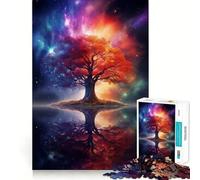 Rompecabezas de 1000 Piezas Árbol de la Vida Arte de Corte preciso Juego de lógica y Pensamiento Juego de relajación Regalo Divertido de cumpleaños (50x75cm)