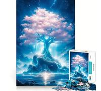Rompecabezas de 1000 Piezas Árbol de la Vida, Corte preciso, decoración, lógica, Pensamiento, Juego, Tiempo de Juego, decoración navideña, Regalo (50x75cm)