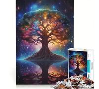 Rompecabezas de 1000 Piezas Árbol de la Vida de la Galaxia Cósmica, Juego práctico, Difícil, cumpleaños y Navidad 50x75cm
