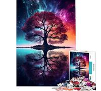 Rompecabezas de 1000 Piezas Árbol de la Vida Galaxia Cósmica Diversión en casa Actividades decoración de Pared Juego práctico para Mayores de 14 años 38x52cm