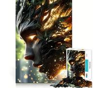 Rompecabezas de 1000 Piezas Árbol NINFA Antigua Arte de Corte Afilado Juego de Lógica y Pensamiento Juego de Relajación Regalo Divertido de Cumpleaños (38x52cm)