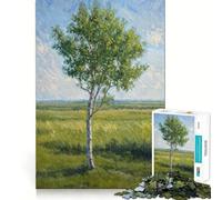 Rompecabezas de 1000 Piezas Árbol Solitario para Adultos Juego Mental Pasatiempo en casa Bordes limpios Un Regalo Encantador (38x52cm)