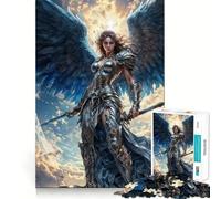 Rompecabezas de 1000 Piezas Arcángel Azul,Juego de Bordes, Juguete para Entrenar la Mente,diversión para Jugar despacio,Regalo de cumpleaños 38x26cm