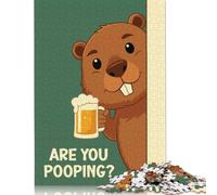Rompecabezas de 1000 Piezas Are You Pooping Bober Beaver para Adultos y Adolescentes. Rompecabezas de 1000 Piezas para Adultos y Adolescentes a Partir de 12 años. 1000 Piezas (75 x 50 cm).