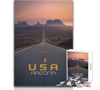 Rompecabezas de 1000 Piezas Arizona Road Trip para adolescentesJuego para desarrollar el Pensamiento lógicoGran Regalo para Momentos significativosTamaño 50x75cm