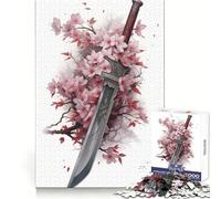 Rompecabezas de 1000 Piezas Arma de Flor de Cerezo para Adolescentes Estimula el Pensamiento Claro Un pasatiempo Tranquilo Bordes precisos Regalo Ideal de Navidad (38x52cm)