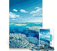 Rompecabezas de 1000 Piezas Arrecife de Coral bajo Cielo Azul Juguete Divertido para Resolver Problemas Juego Tranquilo Regalo de decoración navideña (38x26cm)