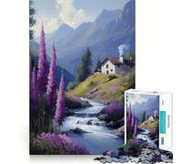Rompecabezas de 1000 Piezas Arroyo de Lavanda de montaña para Adultos Ideal para Mejorar la Memoria y Disfrutar de Momentos de Paz Diseño para armar Regalo Premium (50x75cm)