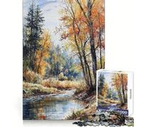 Rompecabezas de 1000 Piezas Arroyo otoñal susurrante para Adolescentes Ejercicio cognitivo, relajación y Ocio Regalo Ideal para el Invierno (38x52cm)