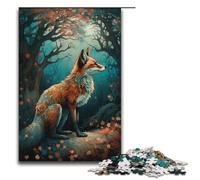 Rompecabezas de 1000 Piezas Art Fox Under The Tree para Adultos Adolescentes de 14 años en adelante 1000 Piezas (38 x 26 cm)