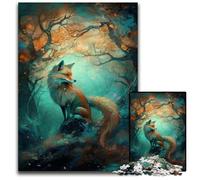 Rompecabezas de 1000 Piezas Art Fox Under The Tree para Adultos, desafiante Juego Decorativo para ejercitar la Mente, Juguete Interactivo Familiar de 26x38cm/10,23x14,96 Pulgadas.