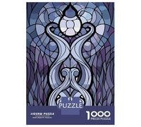 Rompecabezas De 1000 Piezas Art Nouveau Stained Glass Design Rompecabezas para Adultos Juguetes Antiestrés Decoración Perfecta Cumpleaños Y Navidad 52x38cm/1000pcs