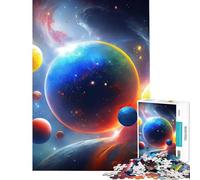 Rompecabezas de 1000 Piezas Arte Abstracto Espacial Juguetes adictivos para Cultivar la Paciencia Juegos Divertidos decoración Perfecta Regalo de cumpleaños (tamaño 50x75cm)
