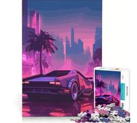 Rompecabezas de 1000 Piezas Arte Callejero al Atardecer Juguete Educativo Carrera de Velocidad Manual con Piezas de Formas aleatorias Que encajan Perfectamente 38x26cm