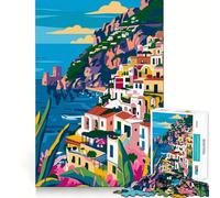 Rompecabezas de 1000 Piezas,Arte estético Italiano,preciso,Divertido,para ejercitar la Mente,Juguete,Tiempo de Juego,Pieza de Arte navideña (38x26cm)