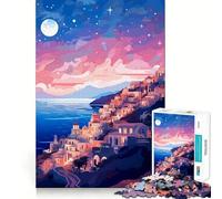Rompecabezas de 1000 Piezas,Arte Griego,Grecia,Juego Nocturno,preciso,para armar,Actividad Cerebral,diversión,Tiempo Libre,Regalo de cumpleaños (50x75cm)