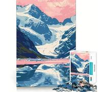 Rompecabezas de 1000 Piezas,Arte Minimalista de Alaska,decoración Elegante,Juego de Habilidad Mental,Juego Acogedor,decoración navideña para la Pared (38x26cm)