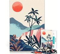 Rompecabezas de 1000 Piezas, Arte Minimalista del Bosque Zen, Ajuste, Juguete para desafiar la Mente, Juego Divertido para el Tiempo Libre, Regalo de cumpleaños (38x26cm)