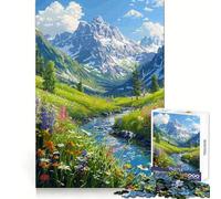 Rompecabezas de 1000 Piezas - Arte pixelado Alpino Europeo,Arte de Corte preciso,Juego de concentración Mental,diversión para el Tiempo Libre,Regalo de cumpleaños 38x52cm