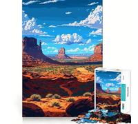Rompecabezas de 1000 Piezas, Arte pixelado de la Naturaleza de Utah, decoración de Bordes nítidos, Juego cognitivo, Juguete, diversión fácil, Ocio (38x26cm)