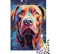 Rompecabezas de 1000 Piezas Arte Varios Perros Retrato Abstracto, Papel Reciclado Regalo Mujer Hombre, Juego Familiar Divertido 52x38cm/1000pcs