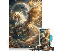 Rompecabezas de 1000 Piezas Ascenso de Pegaso Celestial - Juego de Articulaciones Actividad Mental - Juego Divertido y Relajante - Regalo de Decoración Navideña (38x52cm)