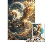 Rompecabezas de 1000 Piezas Ascenso de Pegaso Celestial Un Juego Imposible difícil y desafiante Pero Divertido y con Humor para Mayores de 14 años (38x52cm)