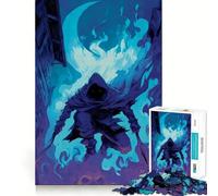 Rompecabezas de 1000 Piezas Asesino de Las Sombras en un Callejón en Llamas para Adolescentes Recuerda Mejora tu Mente Tranquila Arte de Corte nítido Coleccionable 38x26cm