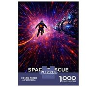 Rompecabezas De 1000 Piezas Astronaut and Spaceship in Cosmic Nebula Rompecabezas para Adultos Juego Familiar Desafío Difícil Oferta como Regalos para Toda La Familia 70x50cm/1000pcs