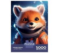 Rompecabezas De 1000 Piezas Astronaut Baby Red Fox Rompecabezas para Adultos Juego De Ingenio Análisis Y Lógica Interacción Entre Padres E Hijos 52x38cm/1000pcs