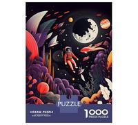 Rompecabezas De 1000 Piezas Astronaut Little Girl Rompecabezas para Adultos Juego Práctico Una Obra De Arte Cumpleaños Y Navidad 52x38cm/1000pcs