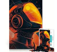 Rompecabezas de 1000 Piezas Astronauta con Casco Diversión precisa y articulada Juego cognitivo Diversión a Ritmo pausado Juego artístico para cumpleaños (50x75cm)