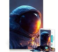 Rompecabezas de 1000 Piezas Astronauta con Traje Espacial,Primer Plano,Ajuste Limpio,decoración,Juego de Habilidad Mental,Momento Acogedor,decoración navideña para Pared (38x26cm)