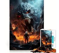 Rompecabezas de 1000 Piezas Astronauta de la Mala Suerte,Corte, diversión Inteligente,Juego,Actividad,Tiempo de diversión Acogedor,Juego de Arte para cumpleaños (50x75cm)