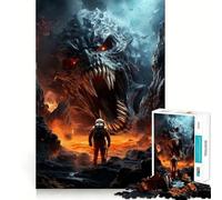 Rompecabezas de 1000 Piezas Astronauta de la Mala Suerte,Juego de Corte sin Costuras,Juego Creativo,Juguete,Juego Casual,Navidad,Ocio,Arte (38x52cm)