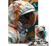Rompecabezas de 1000 Piezas Astronauta en el Espacio Juego Educativo desafío Juguete para ejercitar la Mente Hombres y Mujeres (tamaño 38x52cm)