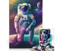 Rompecabezas de 1000 Piezas: Astronauta en el Espacio, Juego Interactivo, Entrena tu Cerebro y Tus Manos, cumpleaños y Navidad 38x52cm