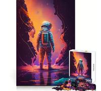 Rompecabezas de 1000 Piezas Astronauta en la dimensión para Adolescentes Ejercicio Mental, Tiempo de relajación, Cierre Seguro, Bonito Regalo (38x52cm)