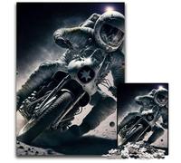 Rompecabezas de 1000 Piezas: Astronauta en Motocicleta Adultos, Padres, Parejas y Amigos Edades 14+ 26x38cm