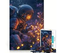 Rompecabezas de 1000 Piezas Astronauta en un Campo de Luces Diversión precisa y articulada Juego cognitivo Diversión a Ritmo pausado Juego artístico para cumpleaños (38x26cm)