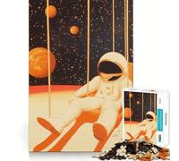 Rompecabezas de 1000 Piezas Astronauta en un Columpio Juego de lógica y Pensamiento Juego Relajante Arte (50x75cm)