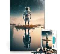 Rompecabezas de 1000 Piezas Astronauta en un Nuevo Planeta,decoración,Juego Mental,Regalo para Momentos de Tranquilidad,Regalo de cumpleaños (38x52cm)