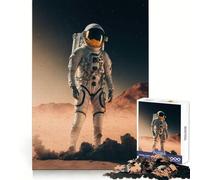 Rompecabezas de 1000 Piezas: Astronauta en un Nuevo Planeta Mejora la Memoria Diversión sin estrés Corte de precisión Regalo navideño cálido (38x26cm)
