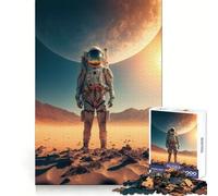 Rompecabezas de 1000 Piezas Astronauta en un Nuevo Planeta para Adolescentes Desarrolla la Capacidad de razonamiento, diversión sin estrés, Bordes limpios, Regalo navideño Acogedor (38x26cm)