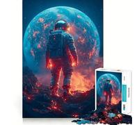 Rompecabezas de 1000 Piezas Astronauta en un Planeta volcánico Juego Limpio para ejercitar la Mente Relájate y Disfruta del Tiempo de Juego Regalo Divertido para cumpleaños (38x52cm)