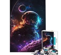Rompecabezas de 1000 Piezas Astronauta Jugando a ser Dios Juegos relajantes y Divertidos para Cultivar la Paciencia Regalos Ideales para Parejas (tamaño 75x50cm)