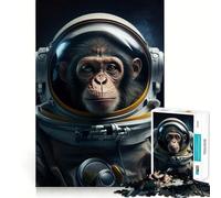 Rompecabezas de 1000 Piezas Astronauta,Mono Espacial,Decoración,Juego Mental,Regalo,Juego para Tiempos de Relajación,Regalo de Cumpleaños (38x52cm)