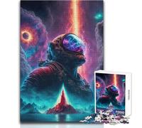 Rompecabezas de 1000 Piezas: Astronauta, Mundos místicos, Relajante, para Tiempo Libre, Corte de precisión, Borde Liso, Juguete de Juego, tamaño 50x75cm